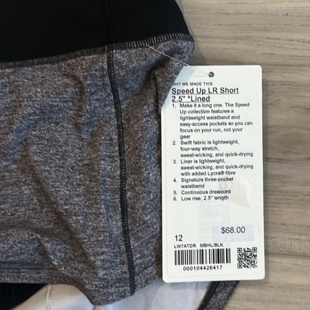 NWT Lululemon Speed Up Short * 2.5”